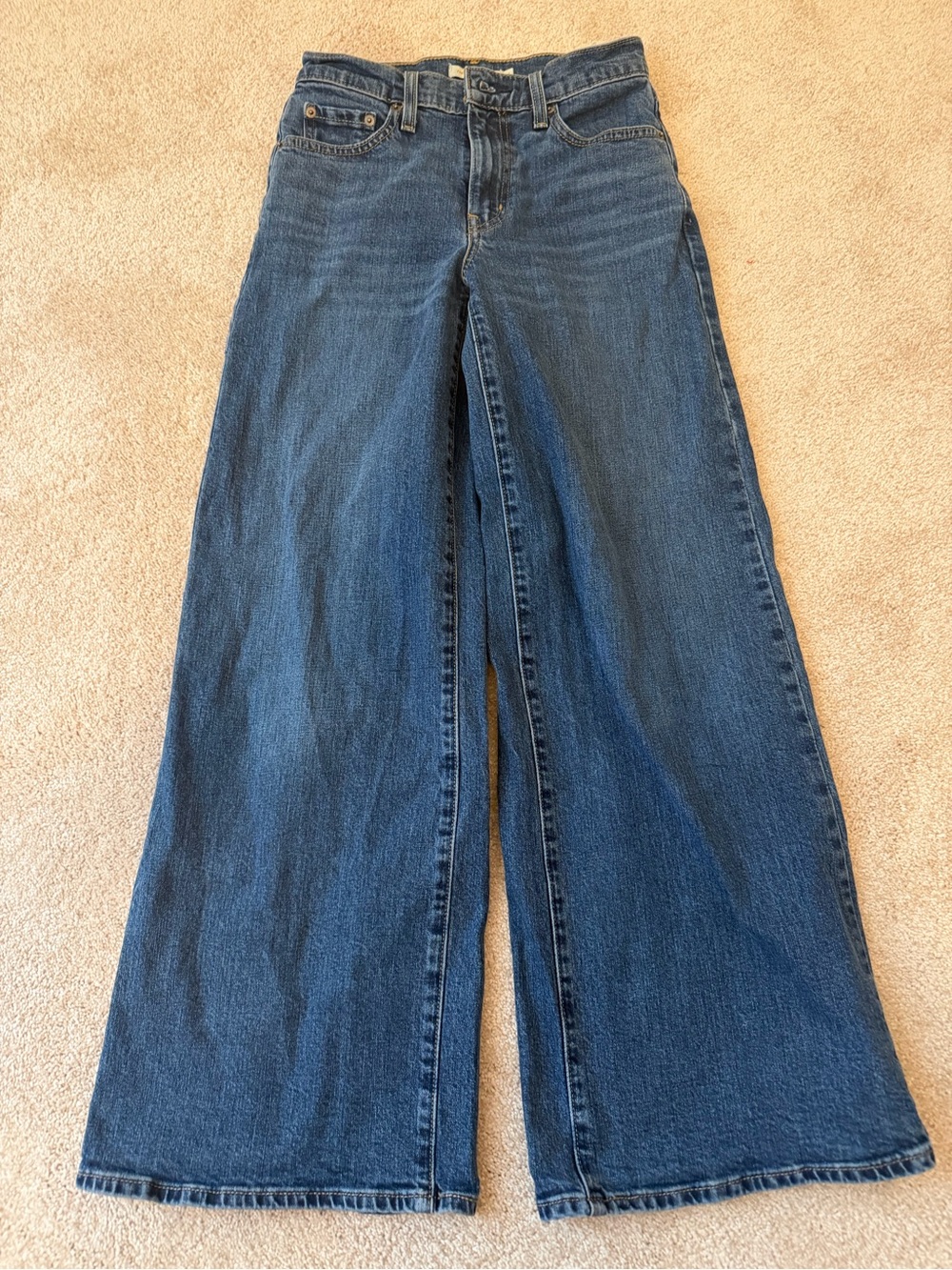 Levi's Indigo Wide-Leg High-Rise Jeans